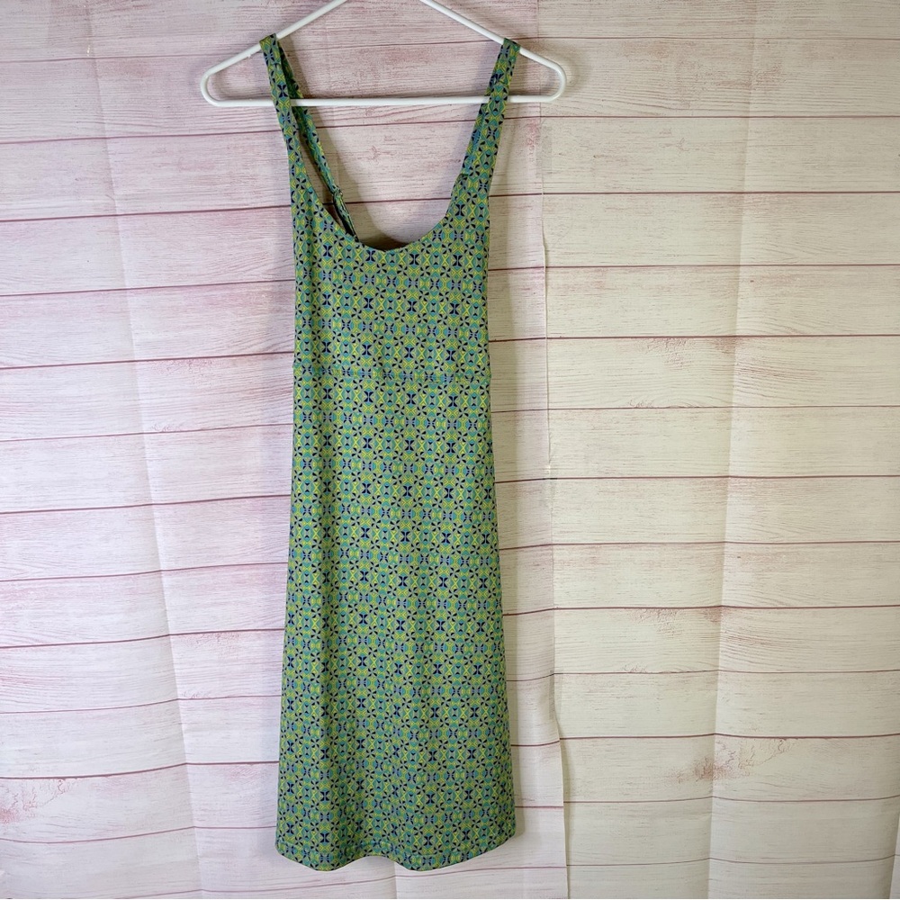 Columbia Yellow Gray Crisscross Back Sleeveless Tank Dress Size‎ Small